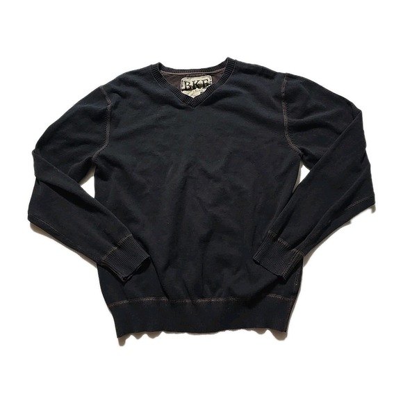 Buckle Other - BKE Athletic Fit mens medium sweater Cotton V Neck Black Brown